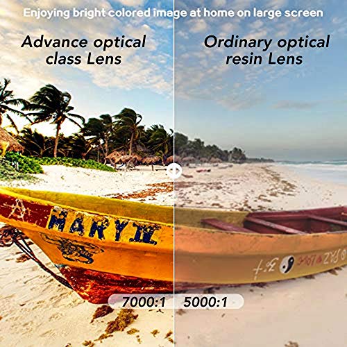 GooDee Portable Outdoor Movie Projector – Native 1080P Home Theater Silver