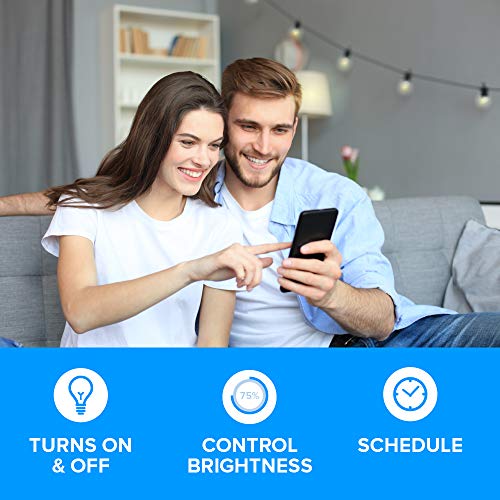 Alexa Certified Smart Dimmer LED Wall Switch with White Faceplate Compatible...