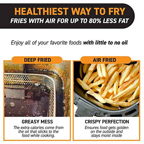 Gourmia Air Fryer Oven Digital Display 7 Quart Large AirFryer Medium, Black