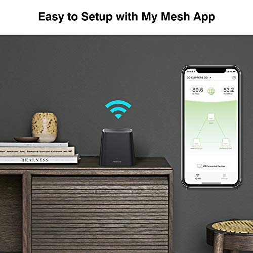 Meshforce M3s Mesh WiFi System (Midnight Black), Router for 3-Pack