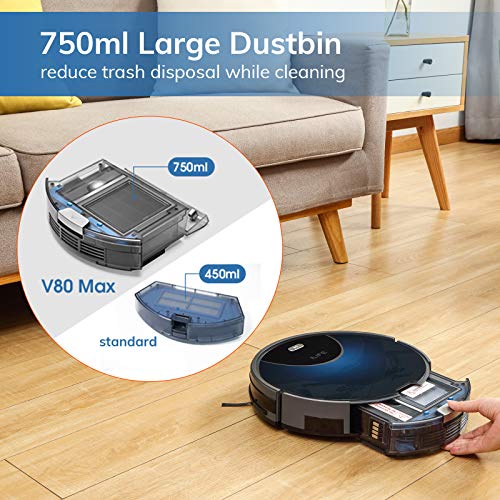 ILIFE V80 Max Robot Vacuum,Wi-Fi Connected,2000Pa Max Suction,Big V80