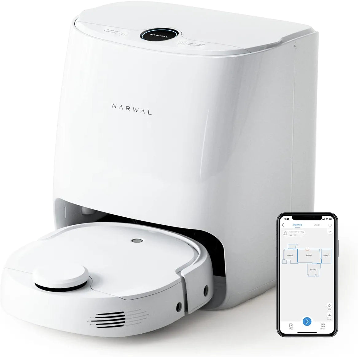 NARWAL T10 Mop Robot, 4-in-1 Robot Vacuum and with Self Cleaning White