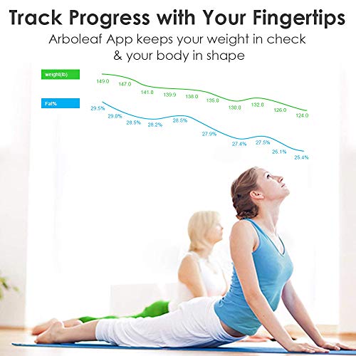 Arboleaf Digital Scale, Bathroom Smart 11.8x11.8 Inch (Pack of 1), White