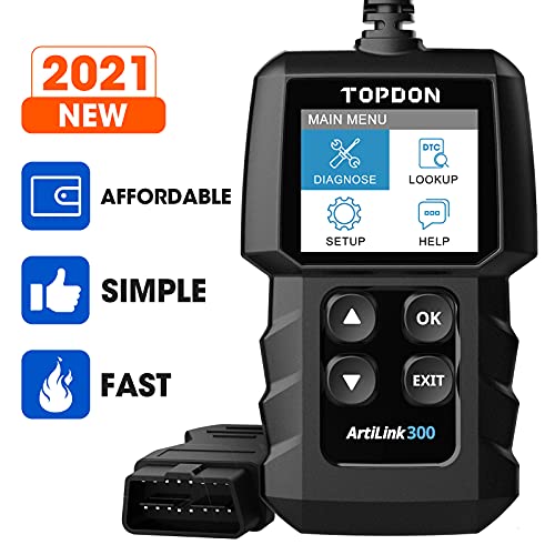 OBD2 Scanner, Code Reader TOPDON AL300 All ArtiLink 300, Black