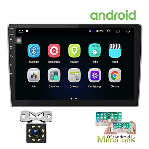 Hikity 10.1 Inch Android Car Stereo with GPS Double Din Radio 1G+16G