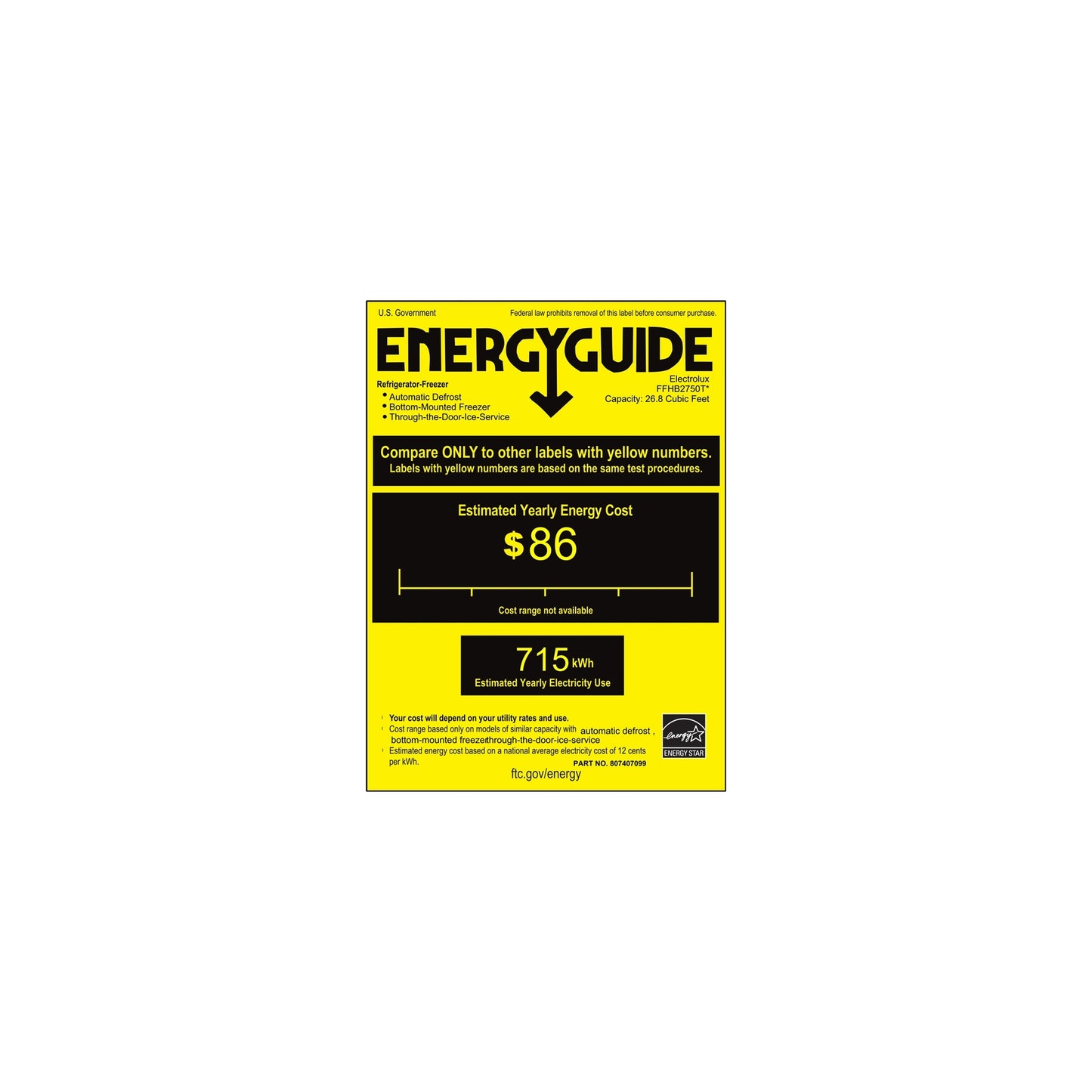 Frigidaire - 26.8 Cu. Ft. French Door Refrigerator - Stainless steel