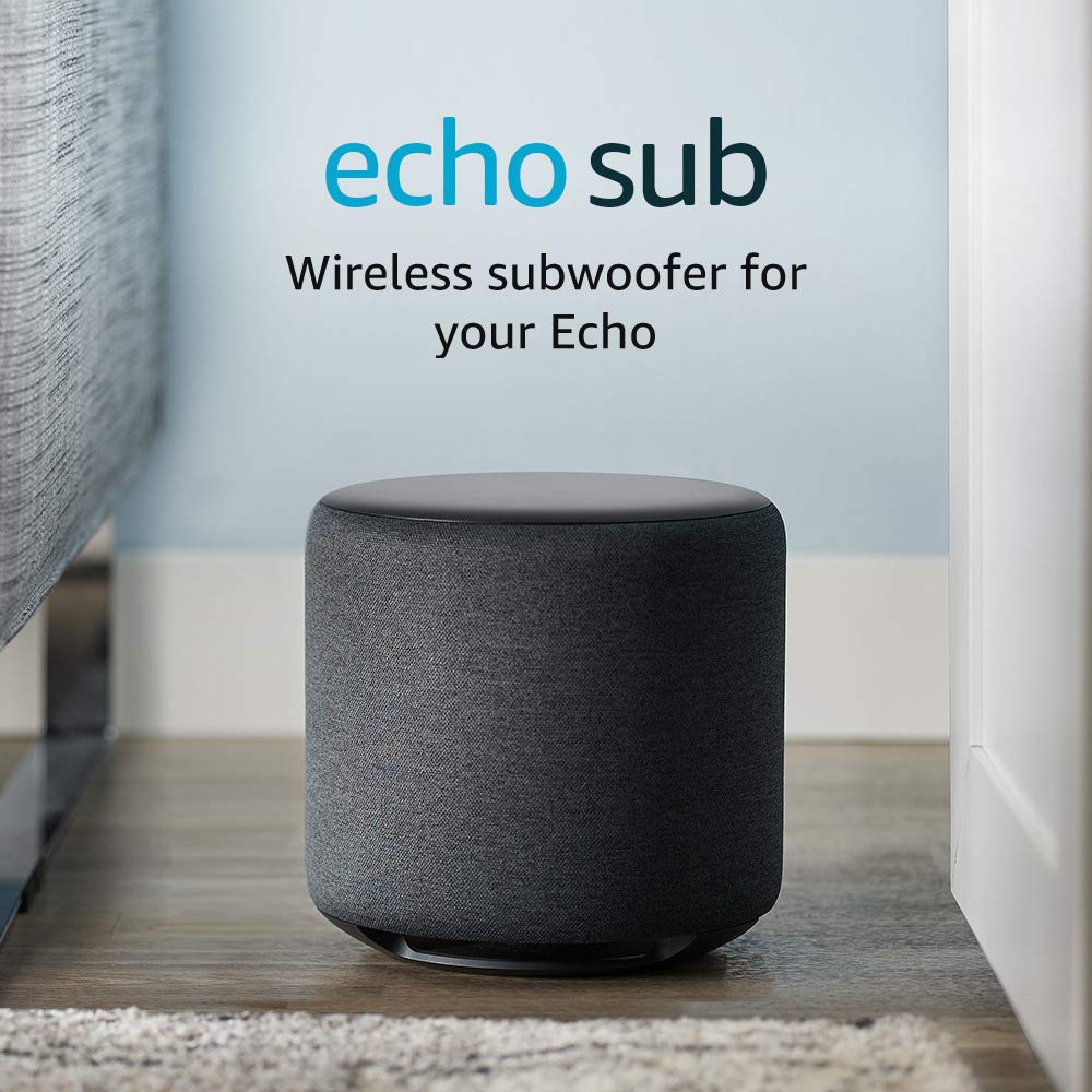 Echo Sub - Powerful subwoofer for your - requires compatible Charcoal