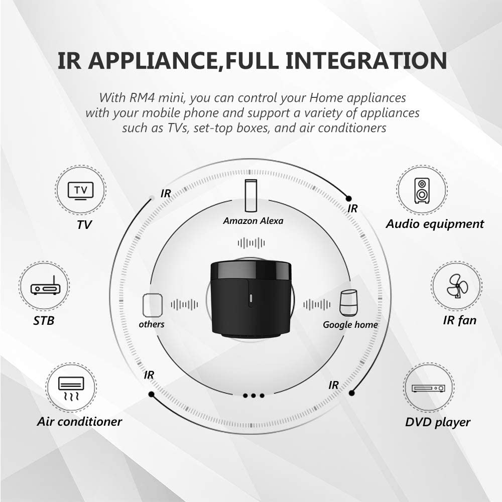 BroadLink RM4 Mini IR Universal Remote Control, Smart Home Automation Wi-Fi...