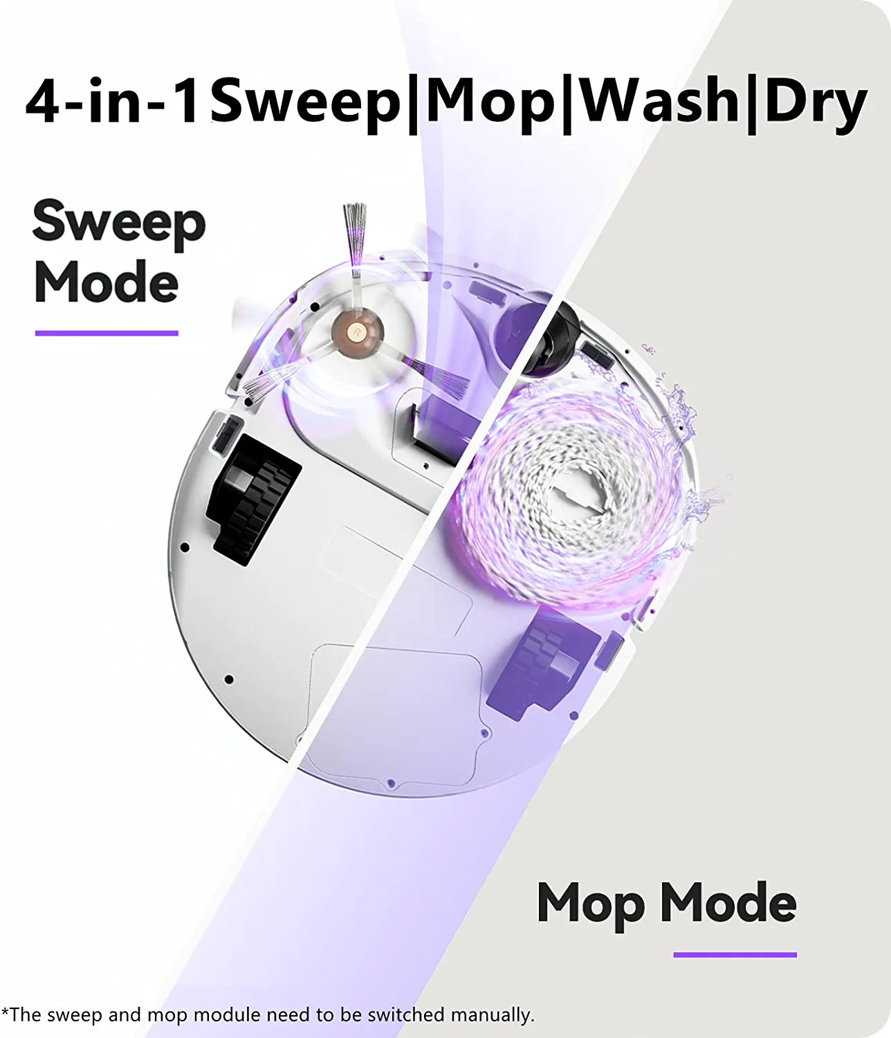 NARWAL T10 Mop Robot, 4-in-1 Robot Vacuum and with Self Cleaning White