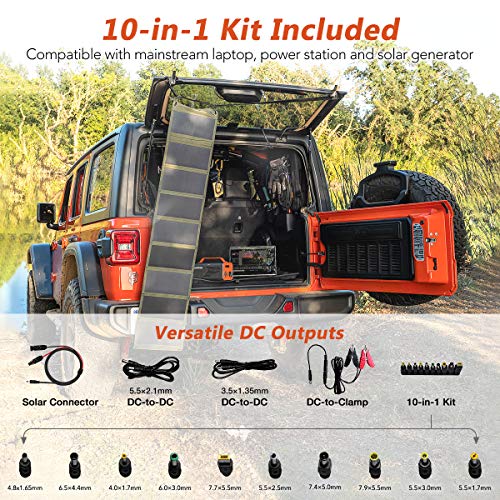 AIMTOM Portable Solar Charger – 60W Foldable Panel with 5V 60-Watt,