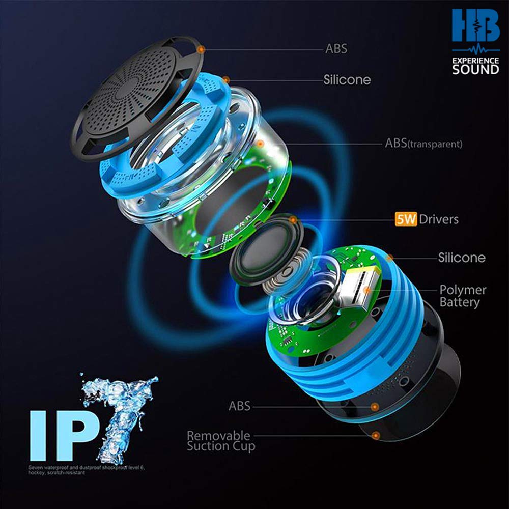 Bluetooth Portable Waterproof Shower Radio - HB Illumination – Blue