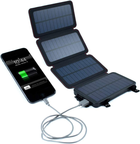 Survival Frog QuadraPro Solar Charger Power Bank - 5.5W 4-Panel Portable...