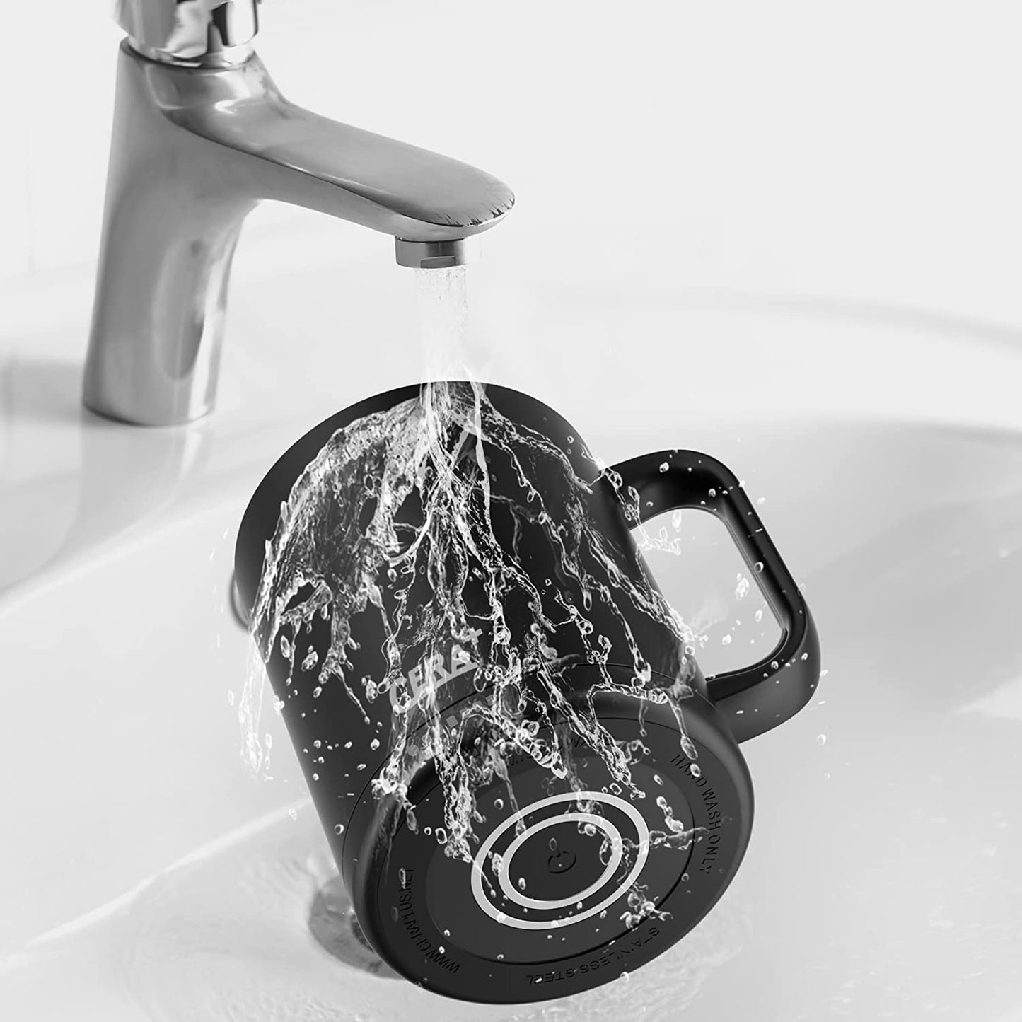 CERA+ Temperature Control Smart Mug with Lid, 14oz, Self Heating, 1.5-hr...