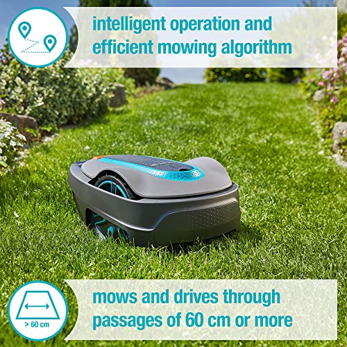 Gardena 15002-41 SILENO City 5400 sq ft Robotic Lawn Mower, Grey Gray