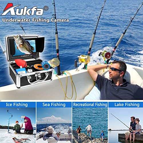 Portable Underwater Fishing Camera with Depth 49FT without DVR, black