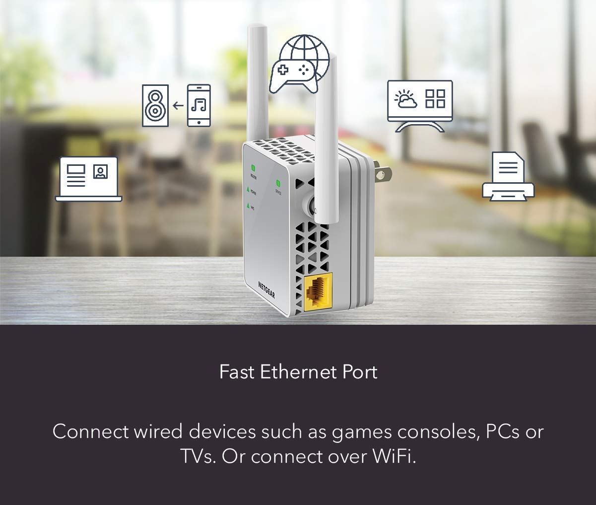 NETGEAR WiFi Range Extender AC750 Dual Band |WiFi coverage up to 750 Mbps...