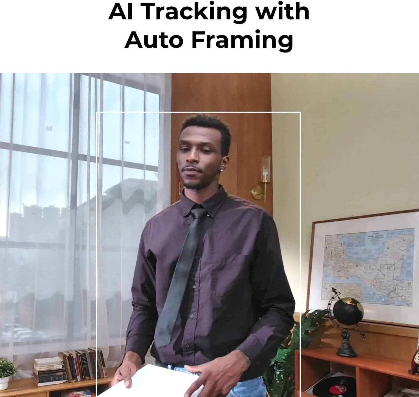 OBSBOT Tiny PTZ 4K Webcam, AI Powered Framing & Autofocus, Video BLACK