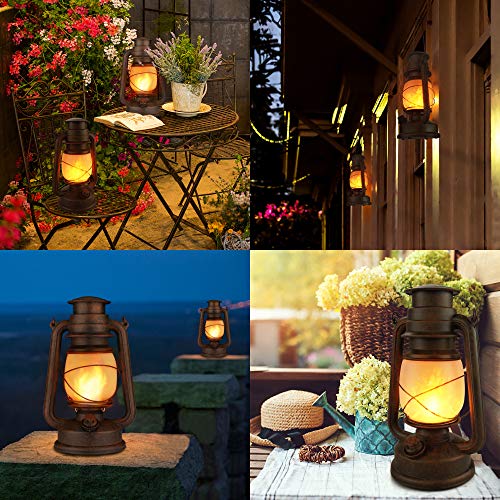 Dancing Flame Led Vintage Lantern, Battery Power 2 Pack, 2 Pacl