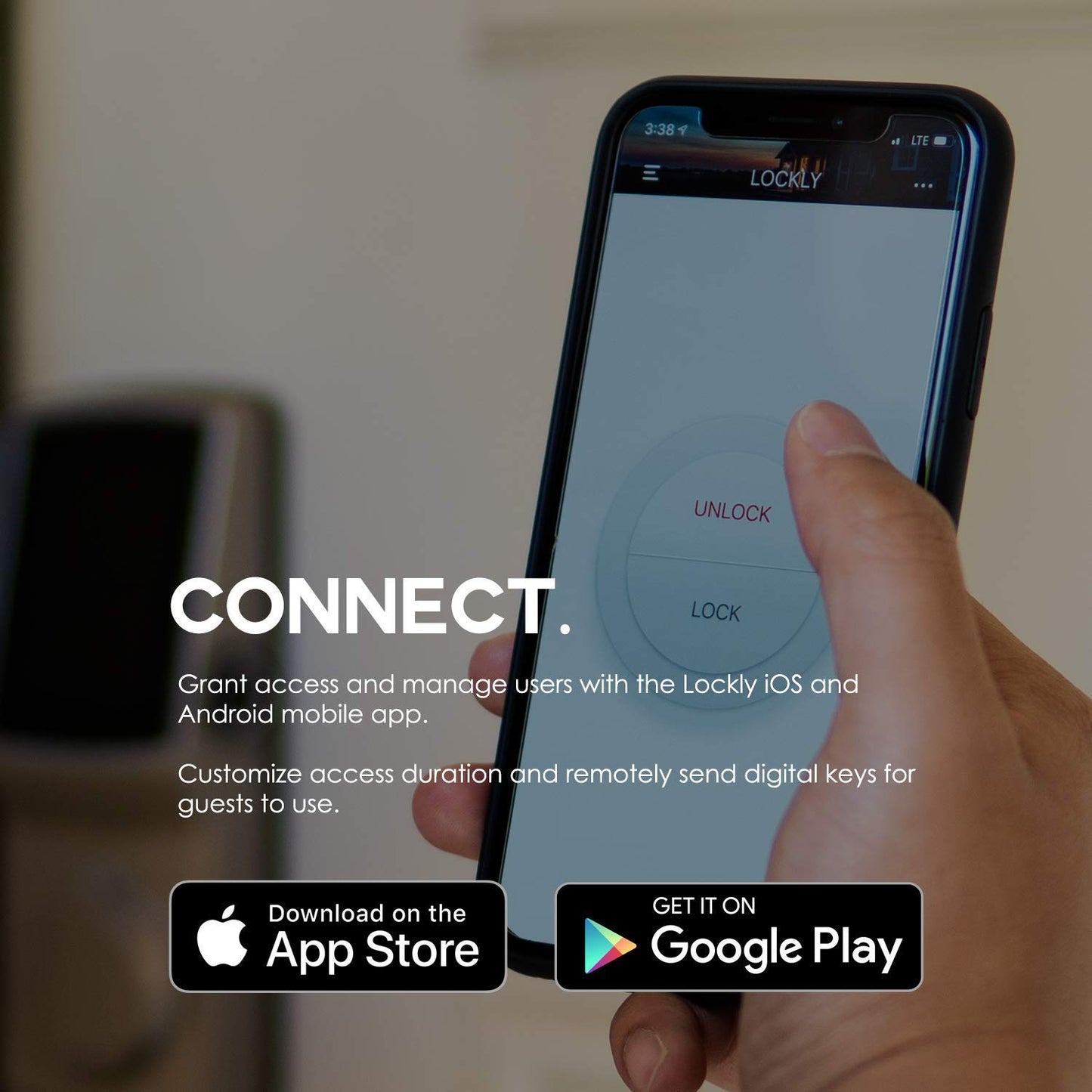 Lockly Keyless Entry Smart Lock, PIN Genie Door Lock (PGD 728) SatinNickel