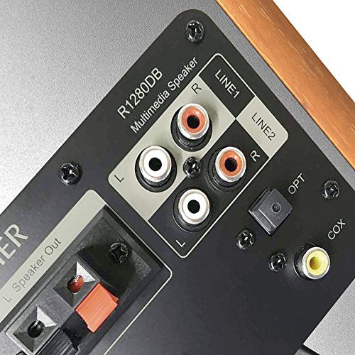 Edifier R1280DB Powered Bluetooth Bookshelf Speakers - Optical Wood Grain