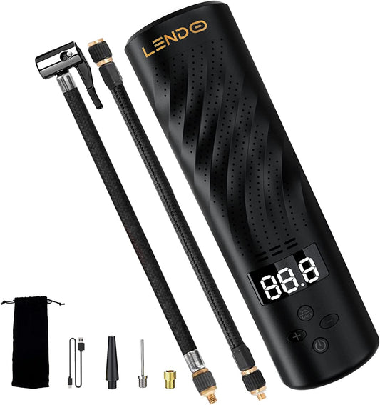 LENDOO Electric Cordless Air Pump Portable Compressor Tire Inflator,...