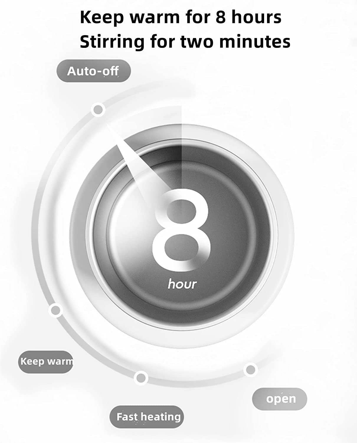 Temperature Control Smart Self Stirring Coffee Mug with Lid,auto A-green