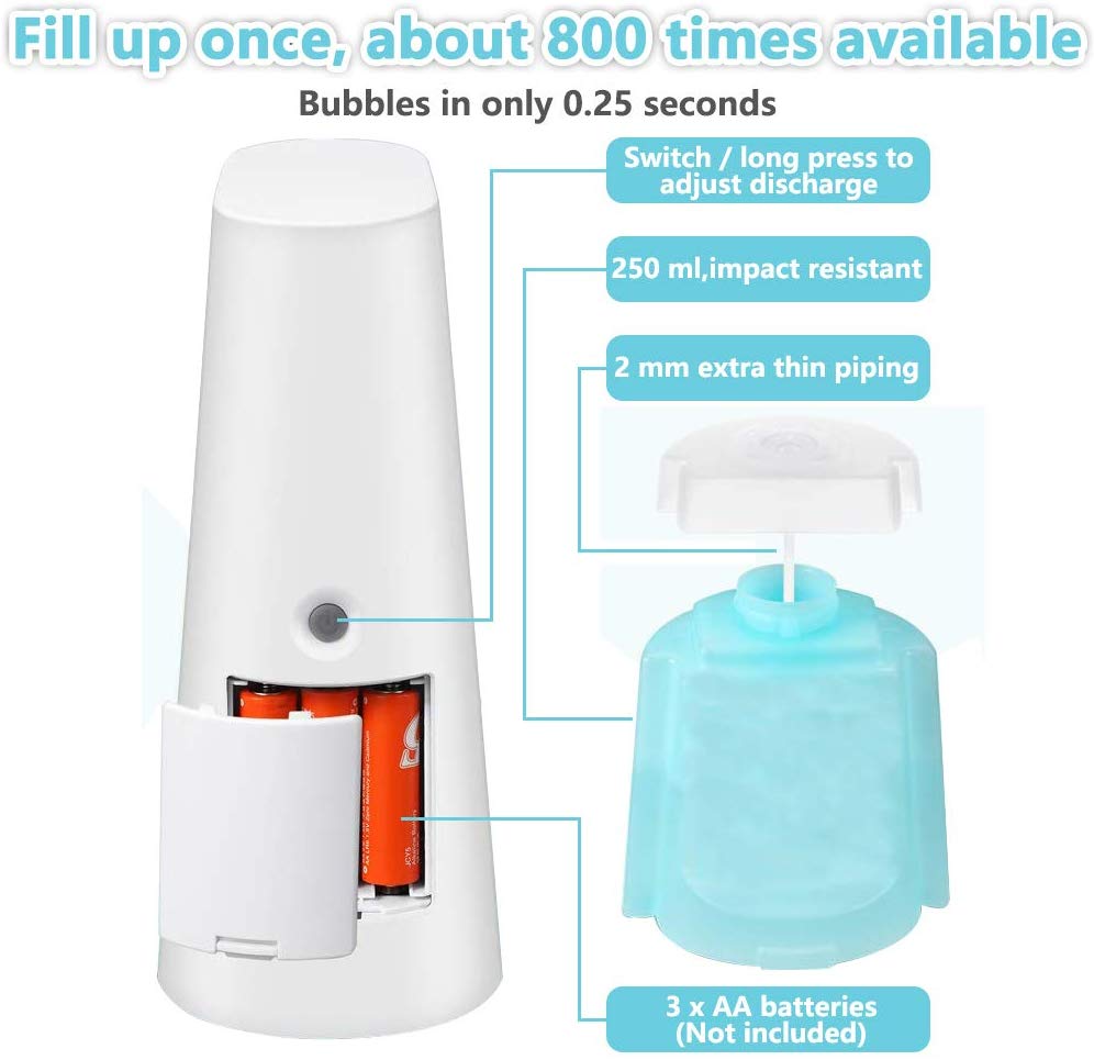 LAOPAO Soap Dispenser, Touchless Foaming Dispenser Hand Free Countertop...