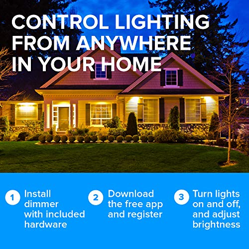 Alexa Certified Smart Dimmer LED Wall Switch with White Faceplate Compatible...