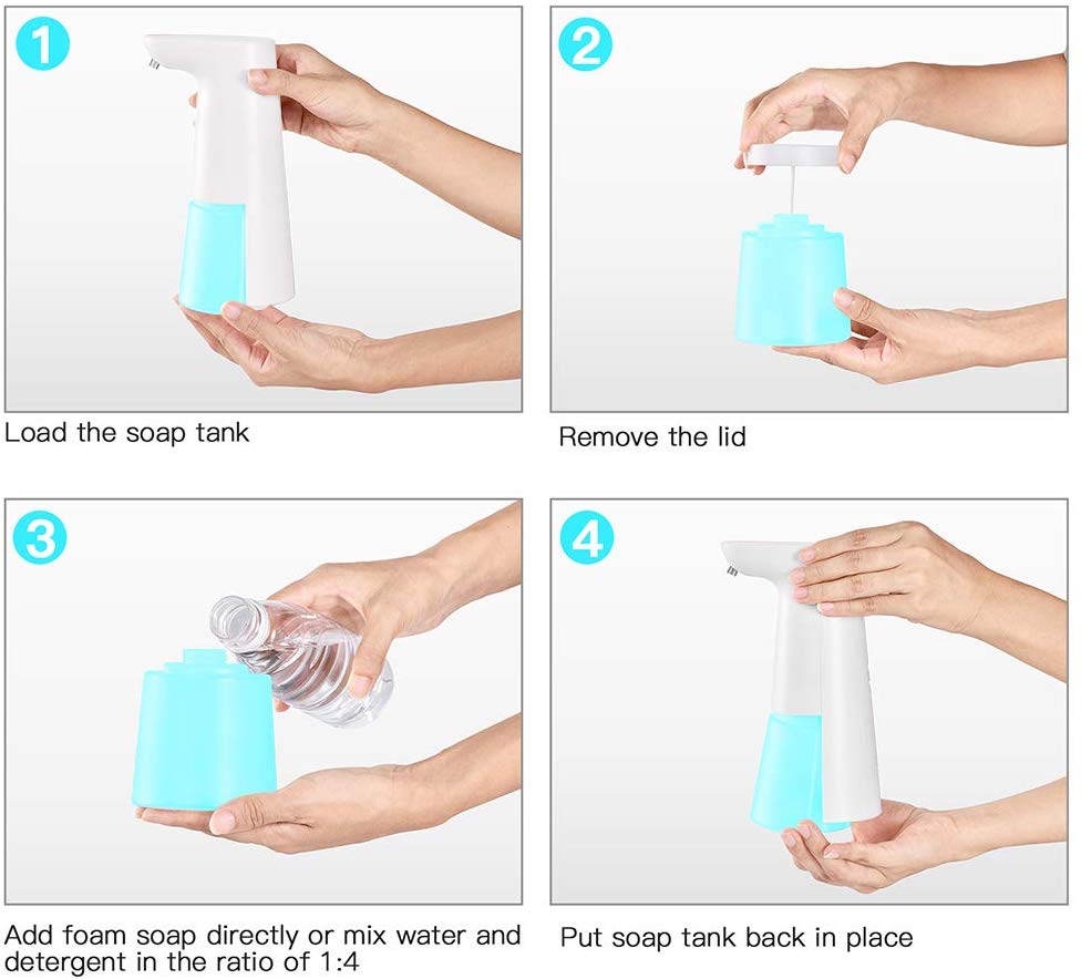 LAOPAO Soap Dispenser, Touchless Foaming Dispenser Hand Free Countertop...