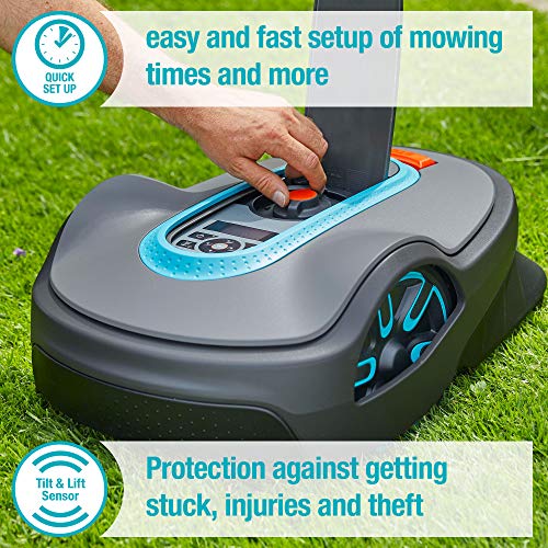 Gardena 15101-41 SILENO Life 8100sq ft Robotic Lawn Mower, Grey Gray