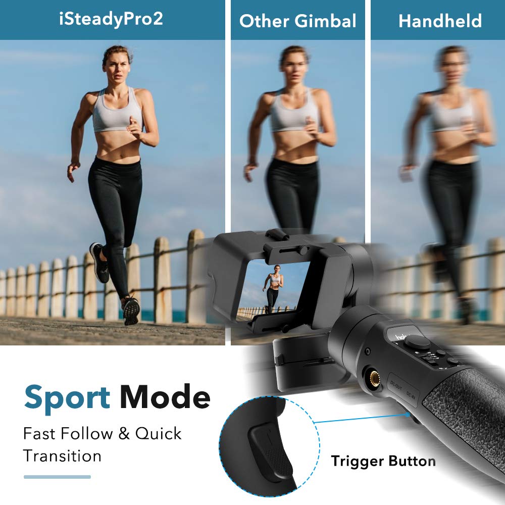 Hohem 3-Axis Gimbal Stabilizer for GoPro Hero 7/6/5/4/3, DJI Osmo Action, Yi...