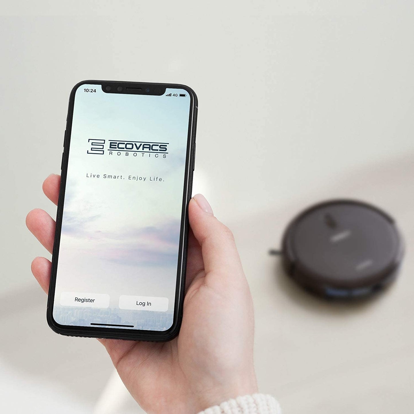 ECOVACS DEEBOT N79S Robotic Vacuum Cleaner with Max Power Suction, Dark Brown