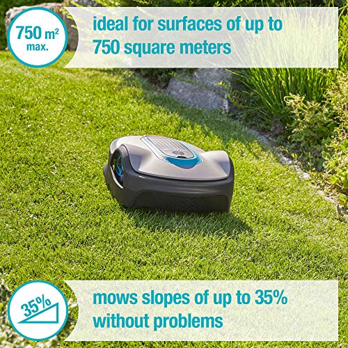 Gardena 15101-41 SILENO Life 8100sq ft Robotic Lawn Mower, Grey Gray