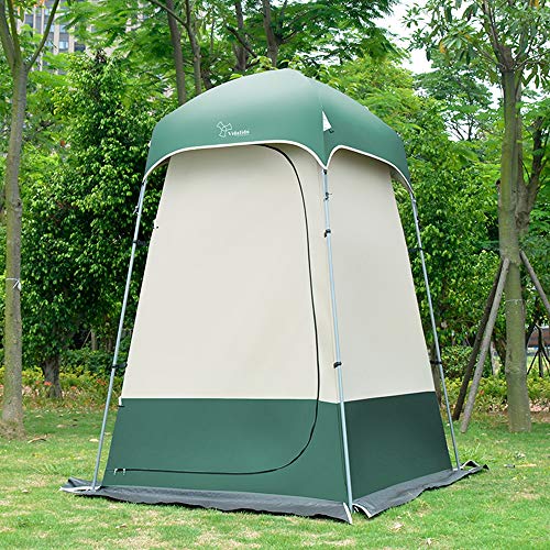 Vidalido Outdoor Shower Tent Changing Room Privacy Portable White+Green