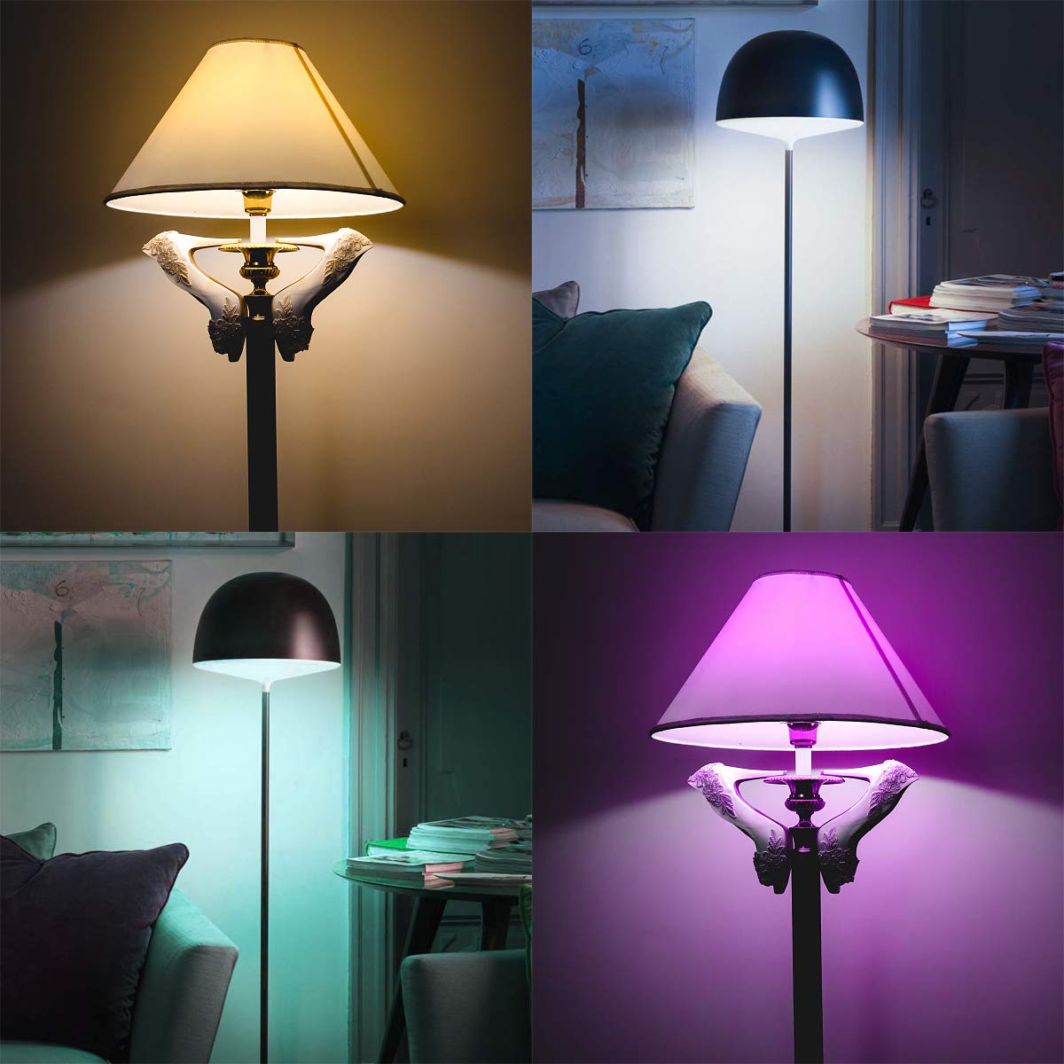 LE LampUX WiFi Smart Light Bulbs Works with Alexa, Google Assistant, IFTTT,...