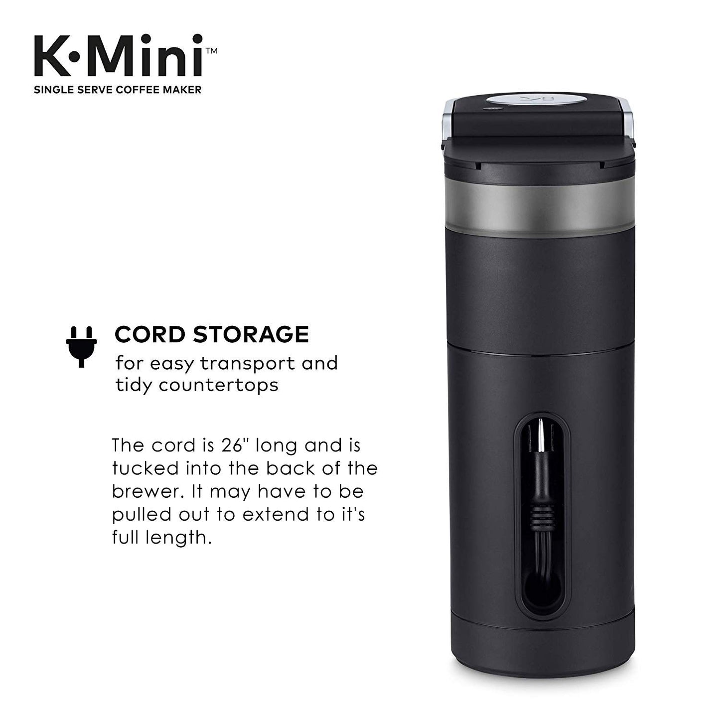 Keurig K-Mini Basic Coffee Maker, Single Serve K-Cup Pod Matte Black