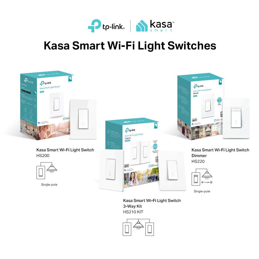 Kasa Smart Light Switch by TP-Link – Needs Neutral Wire, WiFi Switch, Works...