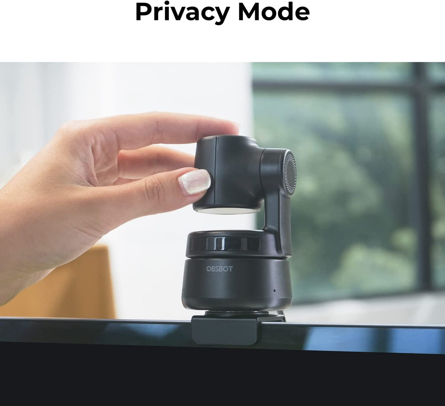 OBSBOT Tiny PTZ 4K Webcam, AI Powered Framing & Autofocus, Video BLACK