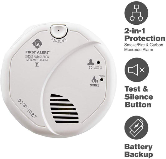 First Alert SC7010B Smoke Carbon Monoxide Detector, 1 pack, 1 White
