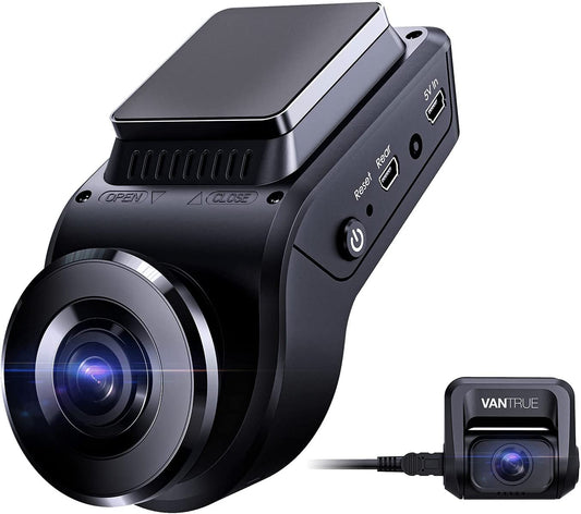 Vantrue S1 4K Dash Cam Built in GPS Speed, Front and Rear Dual 1080P Black