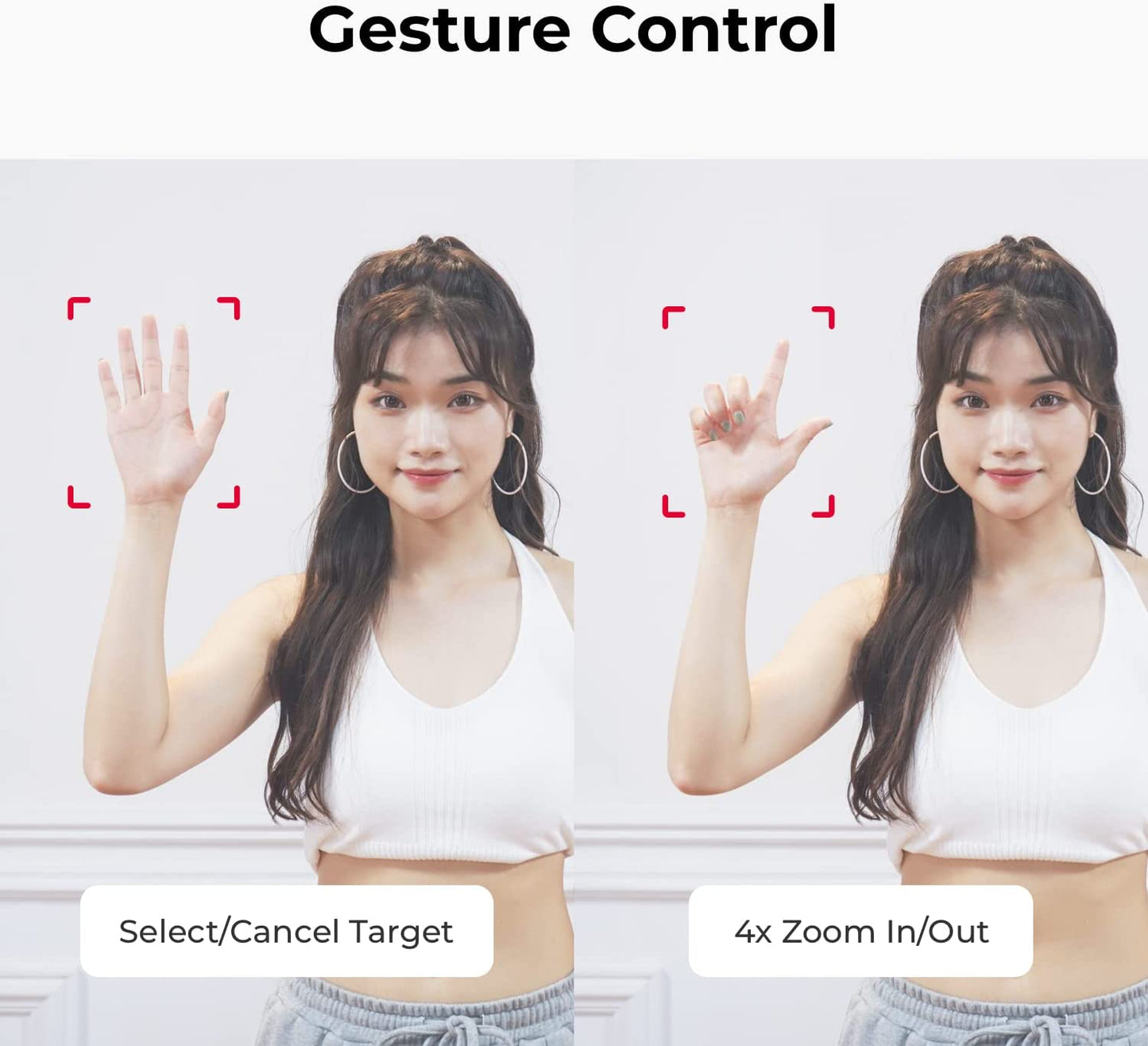 OBSBOT Tiny PTZ 4K Webcam, AI Powered Framing & Autofocus, Video BLACK