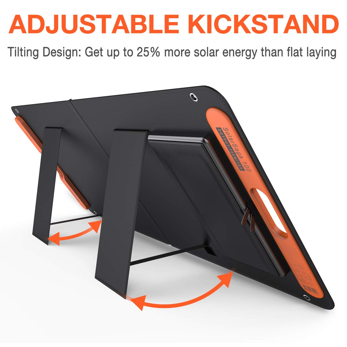 Jackery SolarSaga 100W Portable Solar Panel for Explorer 100W, Black