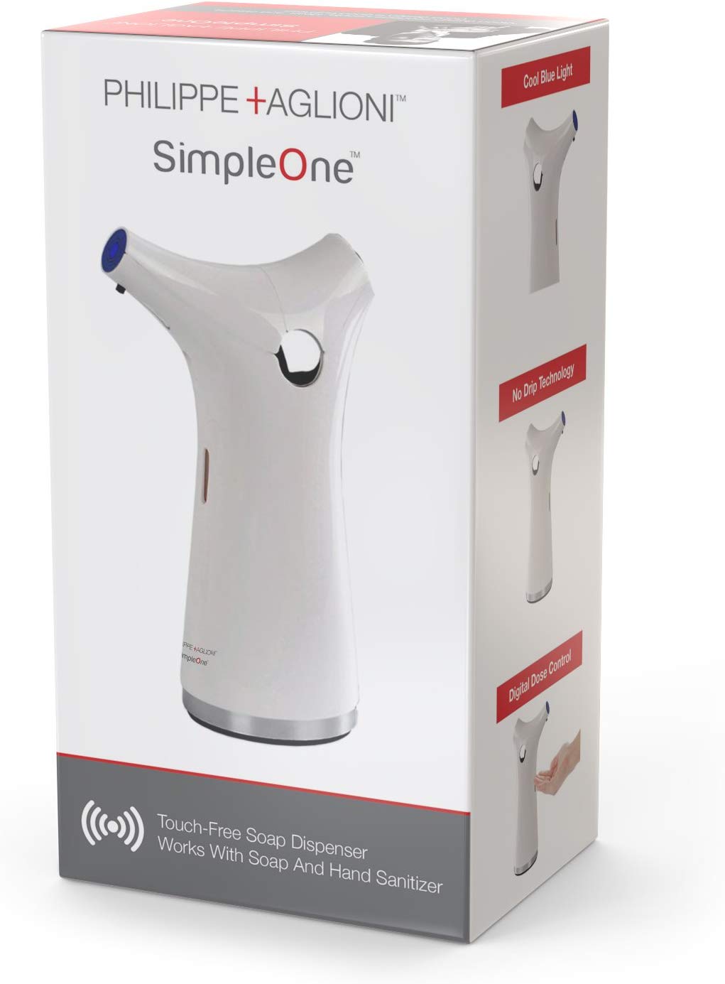 Simpleone Automatic Touchless Soap Dispenser New Improved Design – White