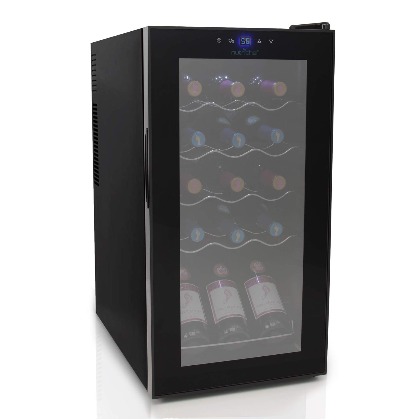 Counter Top Wine Cellar, Quiet Operation Fridge Touch Temperature Control
