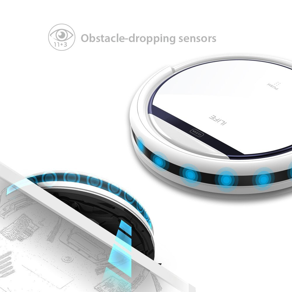 ILIFE V3s Pro Robotic Vacuum, Newer Version of V3s, Pet Hair Care, Powerful...