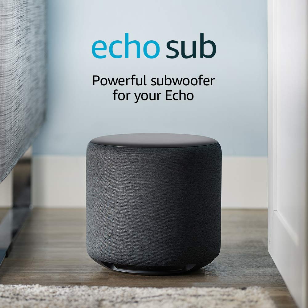 Echo Sub - Powerful subwoofer for your - requires compatible Charcoal