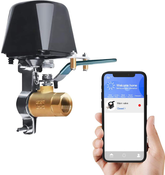 Smart Water Valve Shut Off Timer, WiFi Gas/Water valve normal version