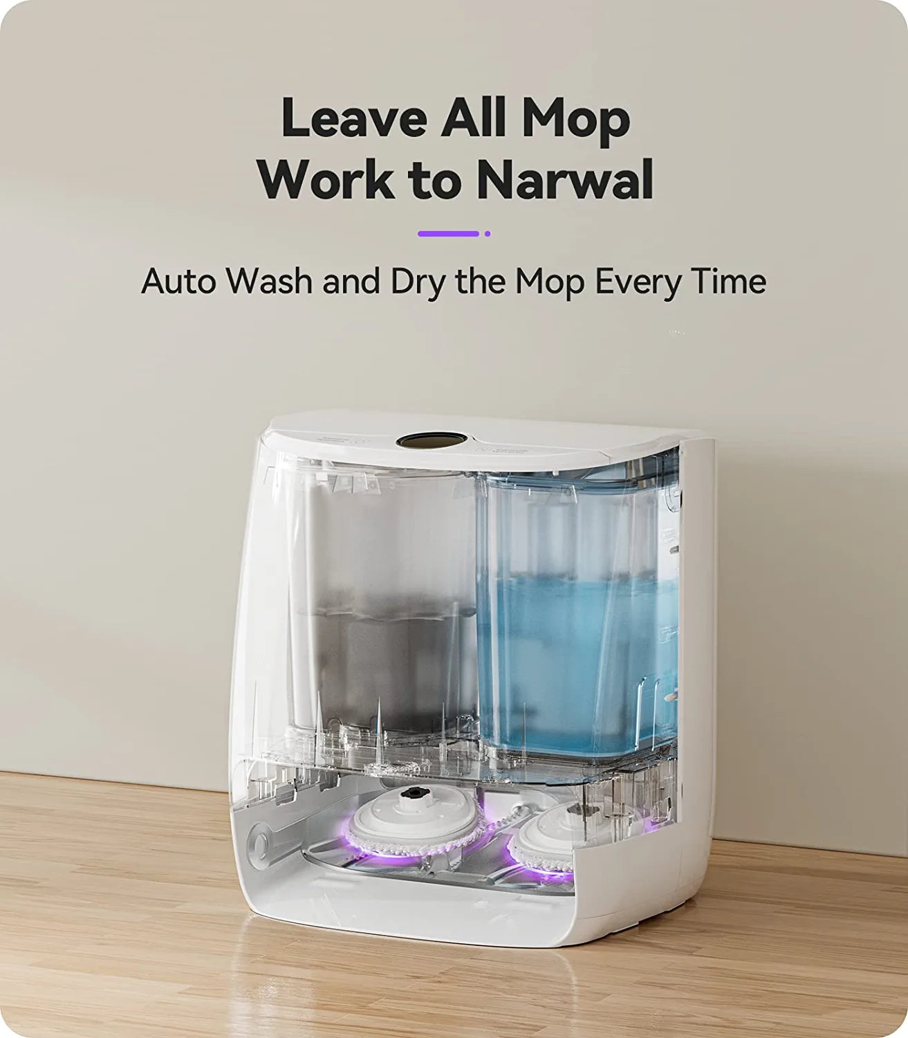 NARWAL T10 Mop Robot, 4-in-1 Robot Vacuum and with Self Cleaning White