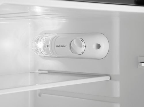 Insignia™ - 3.0 Cu. Ft. Mini Fridge with Top Freezer - Stainless steel