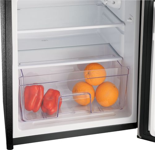 Insignia™ - 3.0 Cu. Ft. Mini Fridge with Top Freezer - Stainless steel